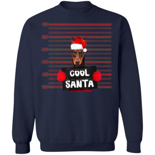 Cool Santa Doberman Pinscher Dog Christmas Funny T-Shirt