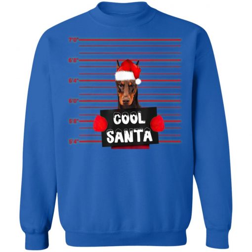 Cool Santa Doberman Pinscher Dog Christmas Funny T-Shirt