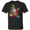 Christmas Santa Dabbing Wearing Mask Funny T-Shirt