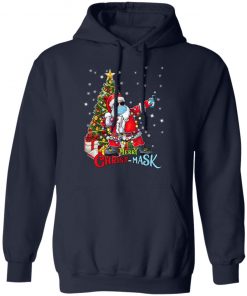 Christmas Santa Dabbing Wearing Mask Funny T-Shirt