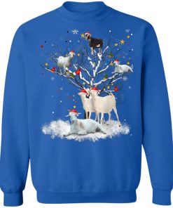 Christmas Goat On Tree Funny Santa Goat Lover T-Shirt