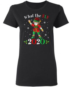 Christmas 2020 Elf Wearing Mask - What the Elf Matching T-Shirt