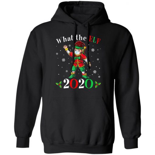 Christmas 2020 Elf Wearing Mask - What the Elf Matching T-Shirt