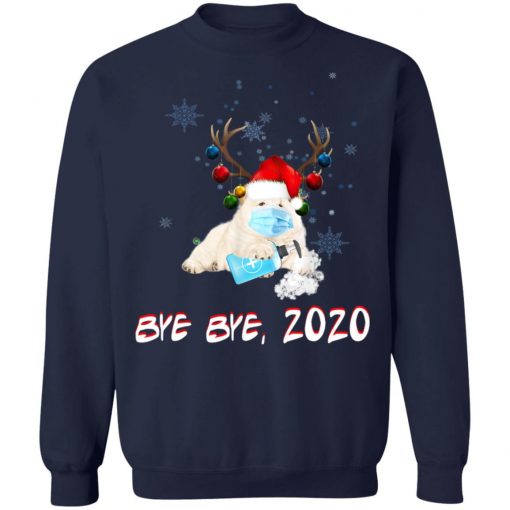 Chow Chow Dog Bye Bye 2020 Christmas New Year T-Shirt, Long Sleeve