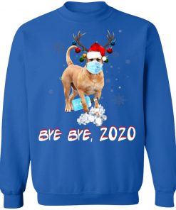 Bullmastiff Dog Bye Bye 2020 Christmas New Year T-Shirt, Long Sleeve