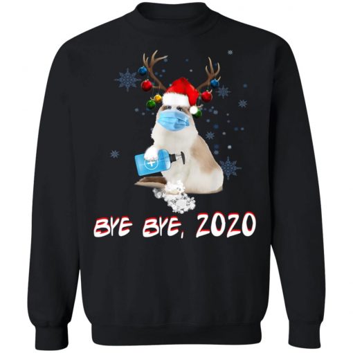Birman Cat Bye Bye 2020 Christmas New Year T-Shirt, Long Sleeve