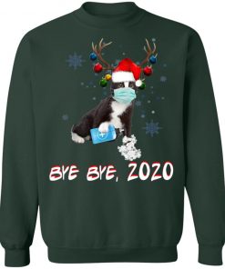 Bicolor-Tuxedo Cat Bye Bye 2020 Christmas New Year T-Shirt, Long SLeeve