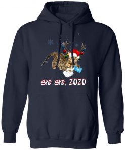 Bengal Cat Bye Bye 2020 Christmas New Year T-Shirt, Long Sleeve