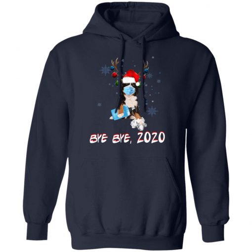 Bemese Moutain Dog Bye Bye 2020 Christmas New Year T-Shirt< Long Sleeve