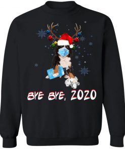 Bemese Moutain Dog Bye Bye 2020 Christmas New Year T-Shirt< Long Sleeve