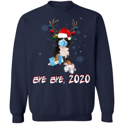 Bemese Moutain Dog Bye Bye 2020 Christmas New Year T-Shirt< Long Sleeve