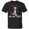 Basset Hound Dog Bye Bye 2020 Christmas New Year T-Shirt, Long Sleeve