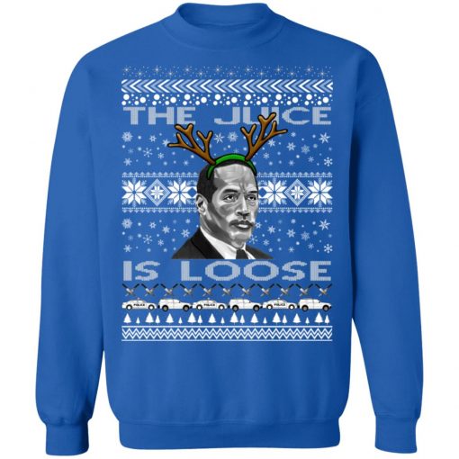 The Juice Is Loose OJ Parody Ugly Christmas Sweater