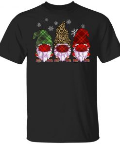 Quarantine Christmas Gnomes Wearing Mask Buffalo Plaid Shirt, Long Sleeve