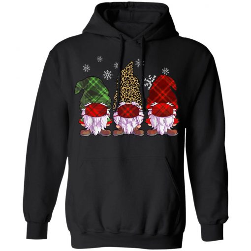 Quarantine Christmas Gnomes Wearing Mask Buffalo Plaid Shirt, Long Sleeve