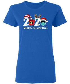 Merry Christmas 2020 Quarantine Christmas Santa Face Mask Shirt