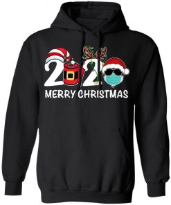 Merry Christmas 2020 Quarantine Christmas Santa Face Mask Shirt