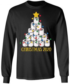 Christmas Tree Toilet Paper Merry Quarantine Shirt, Long Sleeve