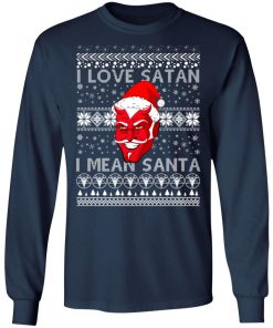 I Love Satan I Mean Santa Evil Devil Ugly Christmas Sweater