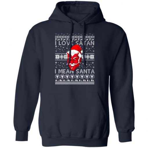 I Love Satan I Mean Santa Evil Devil Ugly Christmas Sweater