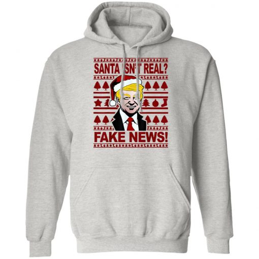 Funny Trump Christmas Santa isnt real Fake news Shirt