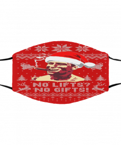 Arnold Schwarzenegger No Lifts No gifts Ugly Christmas Face Mask