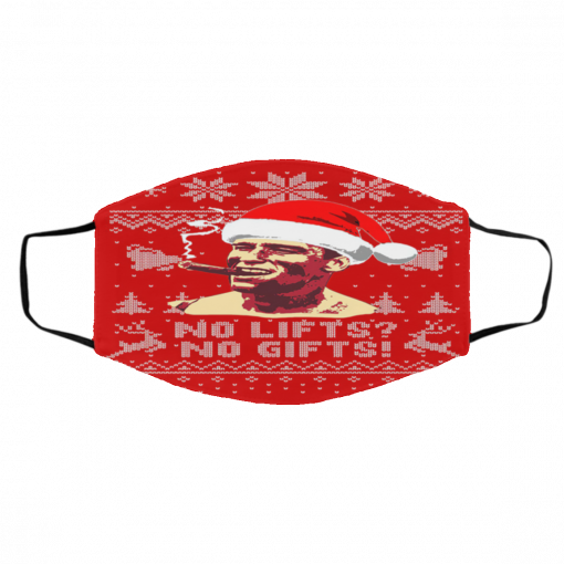 Arnold Schwarzenegger No Lifts No gifts Ugly Christmas Face Mask