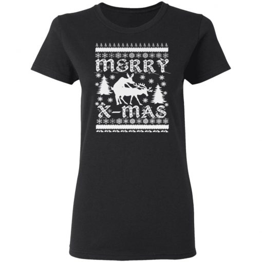 Ugly Christmas X-Mas Frisky Reindeer Humping Ugly Christmas Sweater