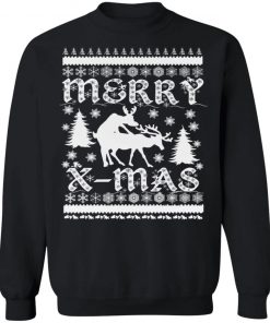 Ugly Christmas X-Mas Frisky Reindeer Humping Ugly Christmas Sweater