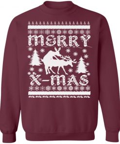 Ugly Christmas X-Mas Frisky Reindeer Humping Ugly Christmas Sweater