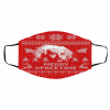 Albert Einstein Merry Spacetime Ugly Christmas Face Mask