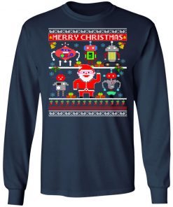 Retro Robotic Santa Ugly Christmas Sweater