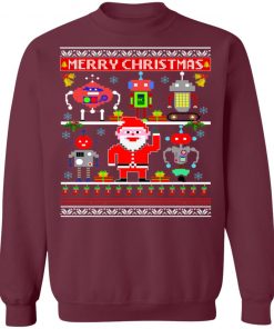Retro Robotic Santa Ugly Christmas Sweater