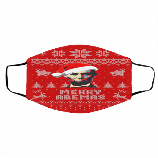 Abraham Lincoln Merry Abemas Ugly Christmas Face Mask