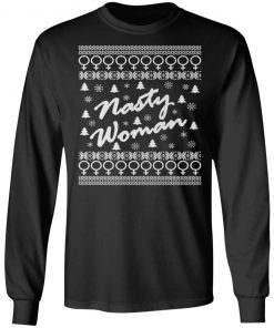 Nasty Woman Ugly Christmas Sweater Design Hillary Clinton Ugly Christmas Sweater