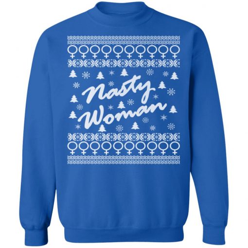 Nasty Woman Ugly Christmas Sweater Design Hillary Clinton Ugly Christmas Sweater