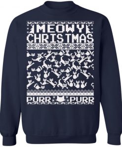 Meowy Christmas Cat Ugly Christmas Sweater