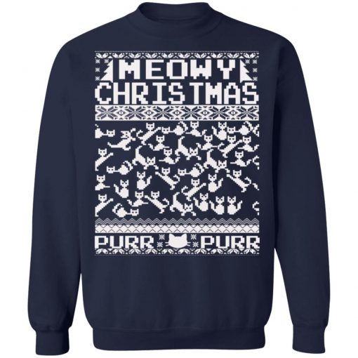 Meowy Christmas Cat Ugly Christmas Sweater