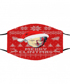 Bill Clinton Merry Clintmas Ugly Christmas Face Mask