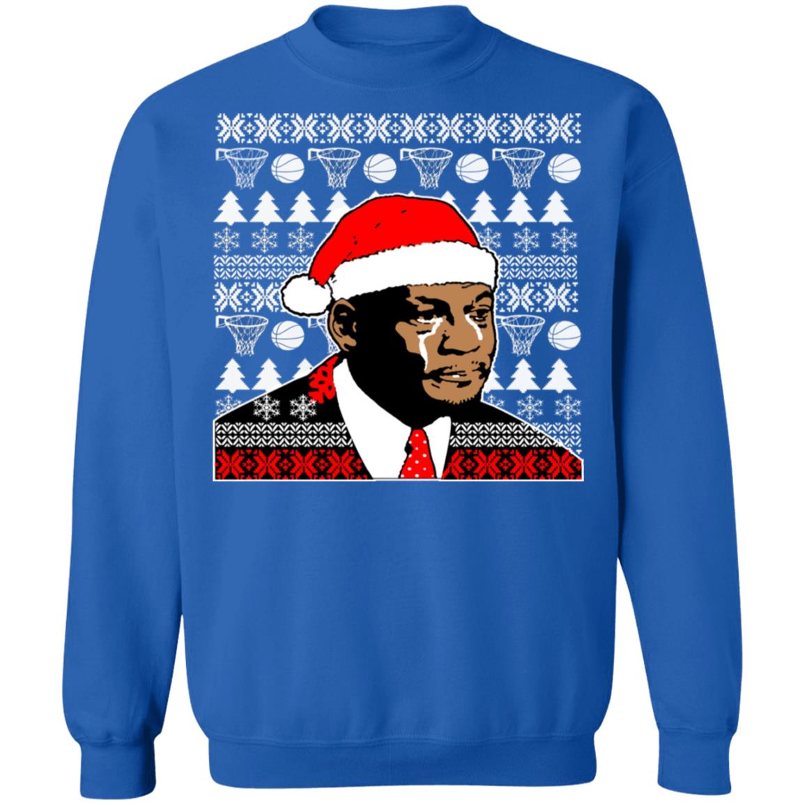 crying jordan ugly christmas sweater