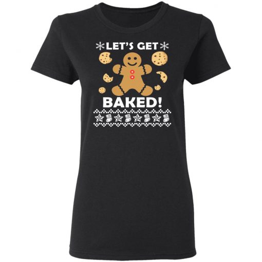 Let's Get Baked Gingerbread Cookie Ugly Christmas Sweater