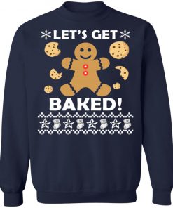 Let's Get Baked Gingerbread Cookie Ugly Christmas Sweater