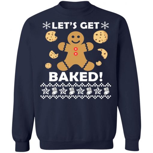 Let's Get Baked Gingerbread Cookie Ugly Christmas Sweater