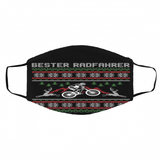 Bester Radfahrer Ugly Christmas face mask