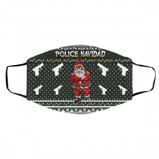 Police Navidad Ugly Christmas Face Mask