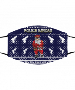 Police Navidad Ugly Christmas Face Mask