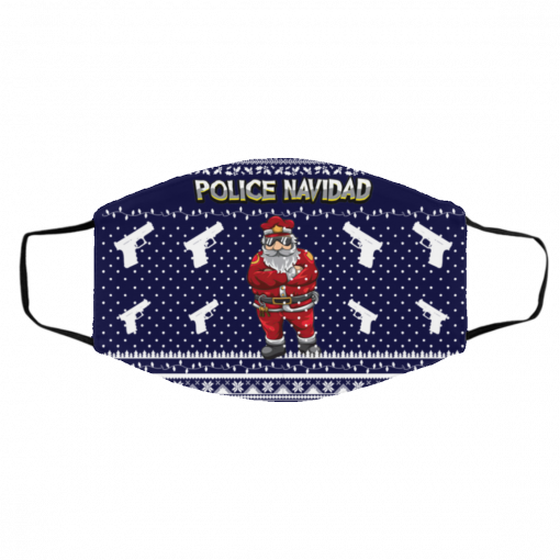 Police Navidad Ugly Christmas Face Mask