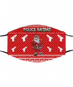 Police Navidad Ugly Christmas Face Mask