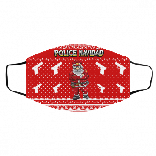 Police Navidad Ugly Christmas Face Mask