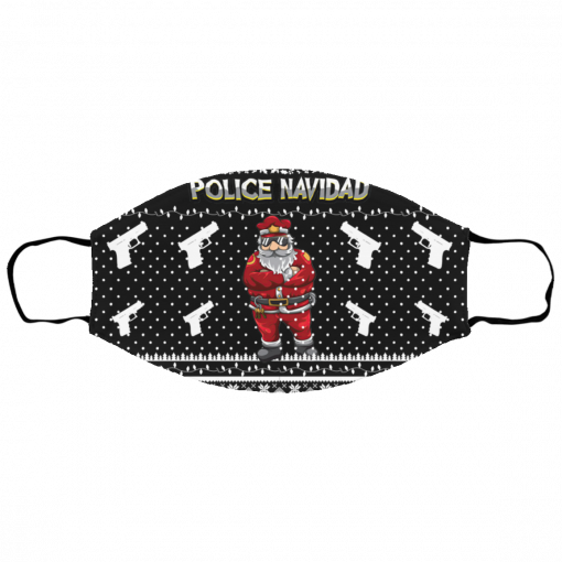 Police Navidad Ugly Christmas Face Mask